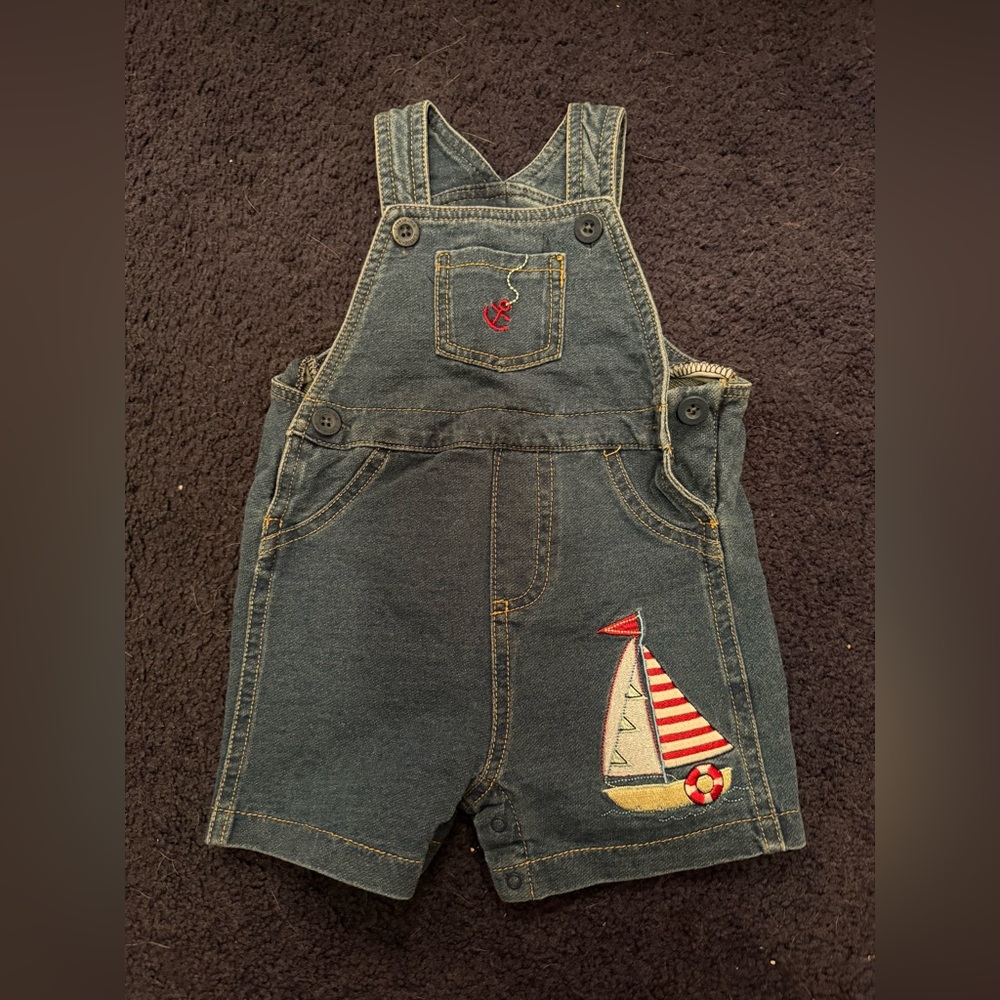Baby Denim Short Overalls